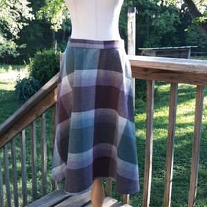 Vintage JCPENNEY wool blend plaid skirt